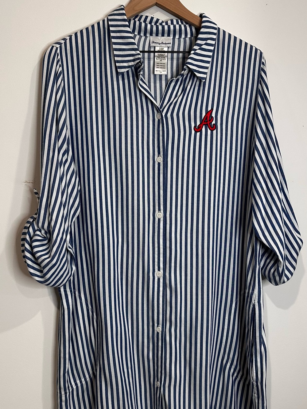 tommy bahama | striped shirt dress
